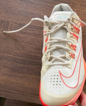 White with Orange / Pink - NIKE LUNAR BALLISTEC 1.5 - Size 10.5*
