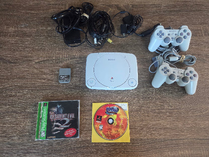 PS1 Slim Bundle w/ 2 Controllers, 2 Games and 1 Memory Card!