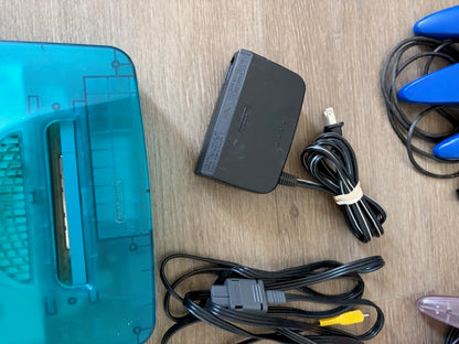Nintendo 64 - Funtastic Ice Blue Bundle * w/ 1 OEM expansion (red) pack