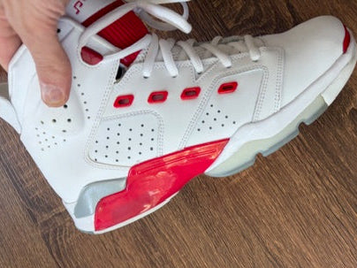 White with Red - AIR JORDAN - Size 10.5*