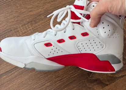 White with Red - AIR JORDAN - Size 10.5*
