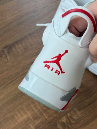 White with Red - AIR JORDAN - Size 10.5*