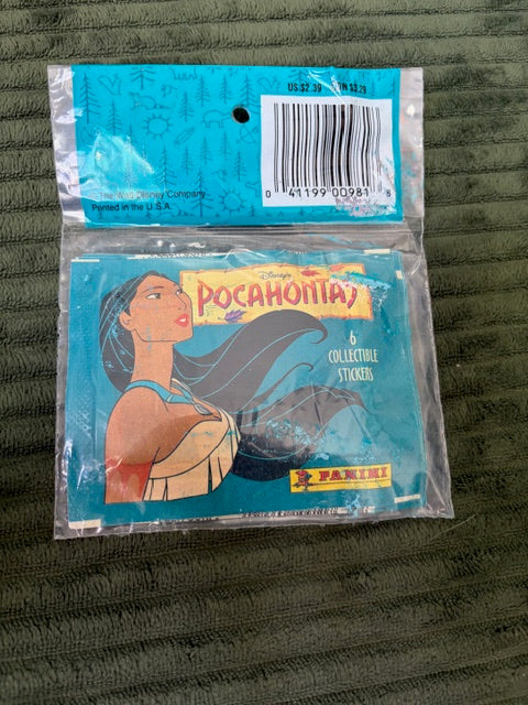 Vintage Pocahontas Sticker Book - Incudes full box of stickers