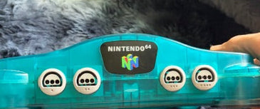 Nintendo 64 - Funtastic Ice Blue Bundle * w/ 1 OEM expansion (red) pack