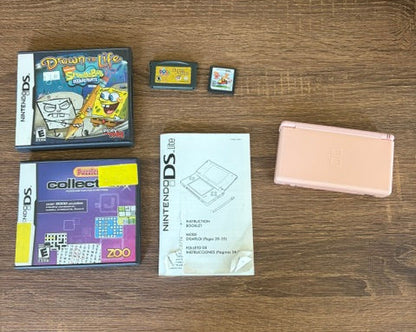Pink Nintendo DS Lite W/ 4 Games!