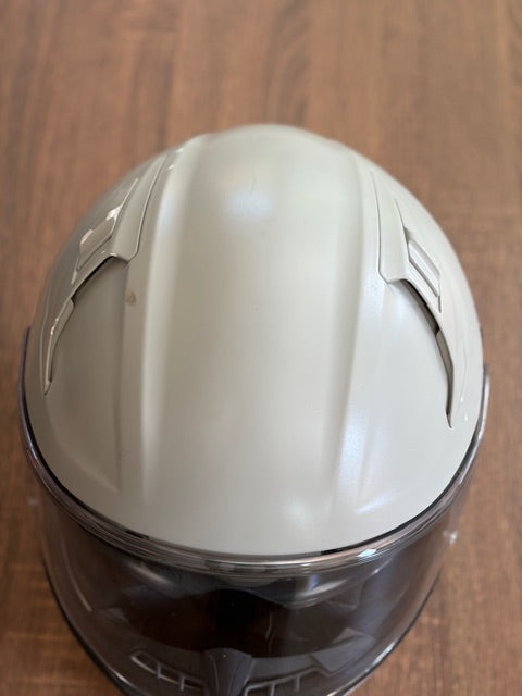 LIGHT GRAY MOTORCYCLE HELMET - Size XL