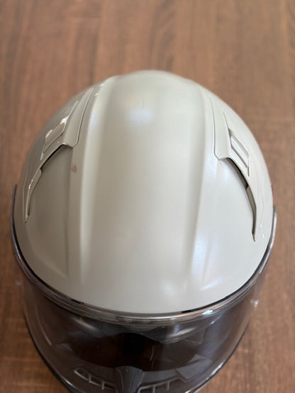 LIGHT GRAY MOTORCYCLE HELMET - Size XL